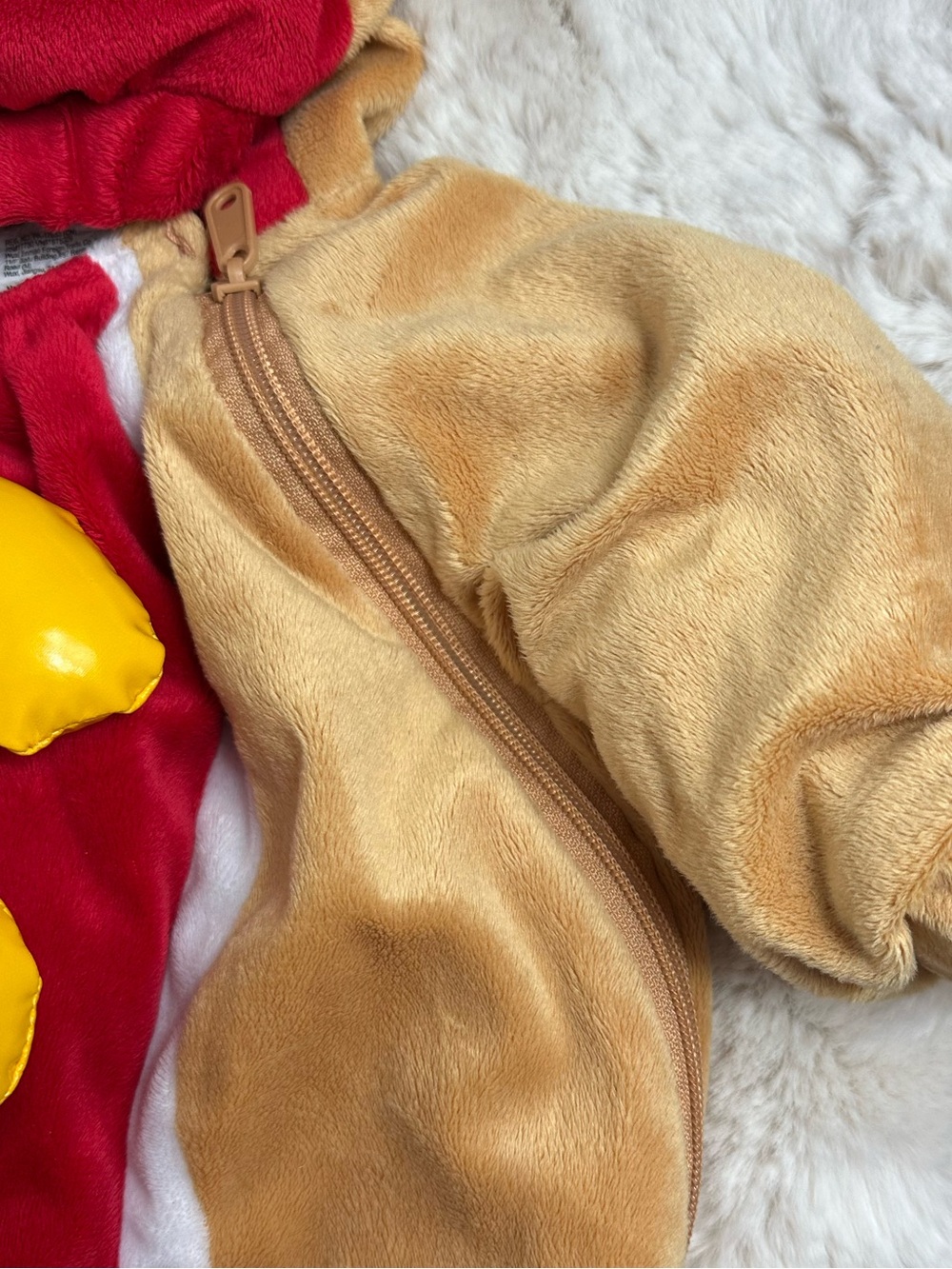 Infant Hot Dog Costume in Tan, Red & Yellow  0-6 months - Picture 4 of 15